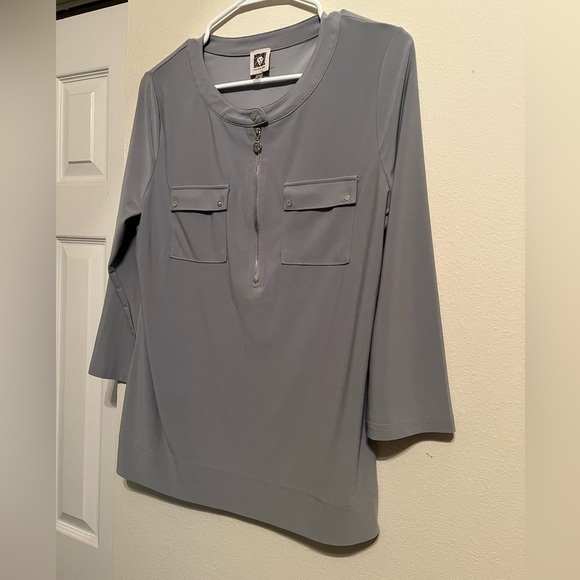 ANN KLEIN~BLOUSE~GRAY~M - Picture 5 of 7